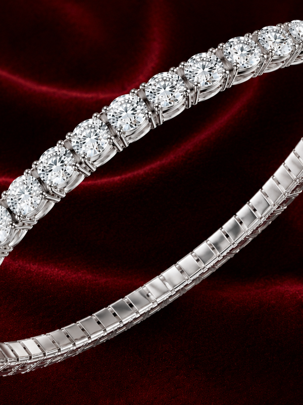 10 cts Flex Bangle - 14k White Gold