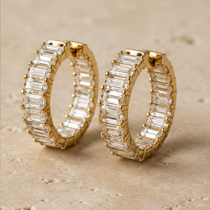 3.08 CTs Baguettes Hoops