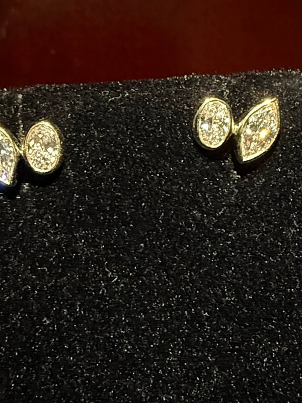 Marquise Grace Duo Earring - Yellow Gold