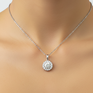 Eternal Radiance Pendant - White Gold