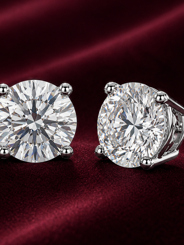 5 Cts T.W Solitaire Earrings
