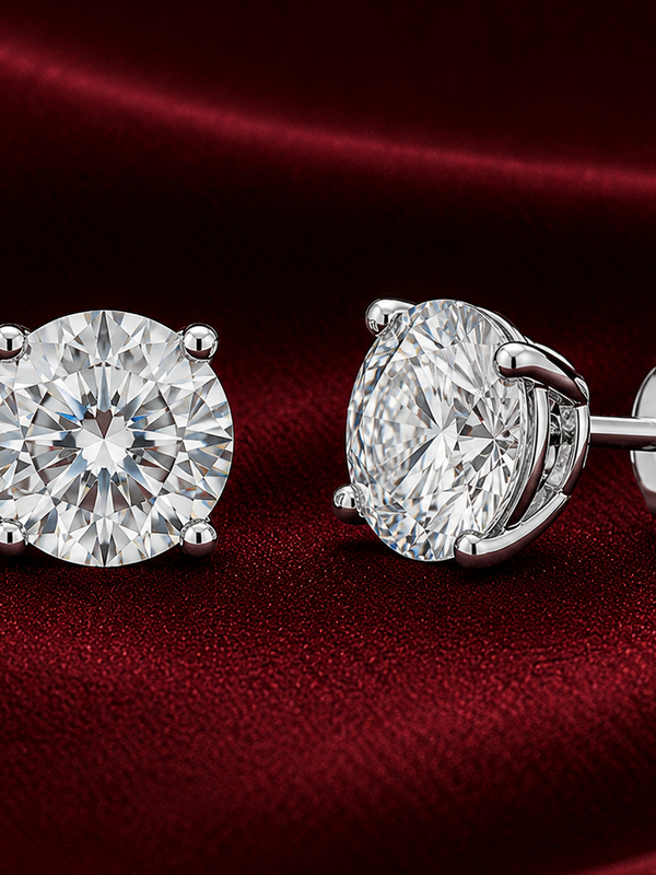 2.50 Cts T.W. Solitaire Earrings