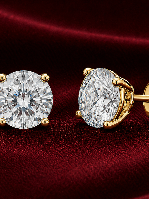 2.50 Cts T.W. Solitaire Earrings