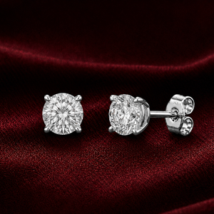 1.50 Cts T.W. Solitaire Earrings