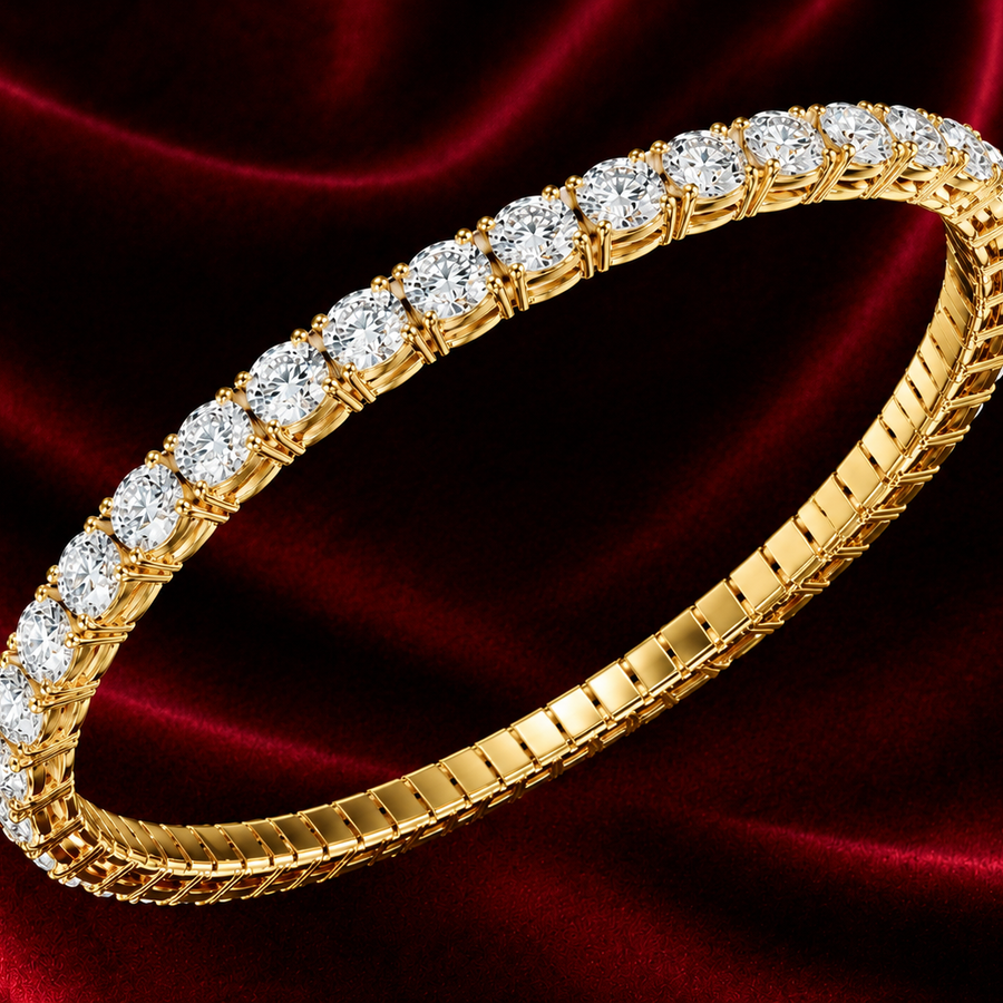 10 cts Flex Bangle - 14k Yellow Gold