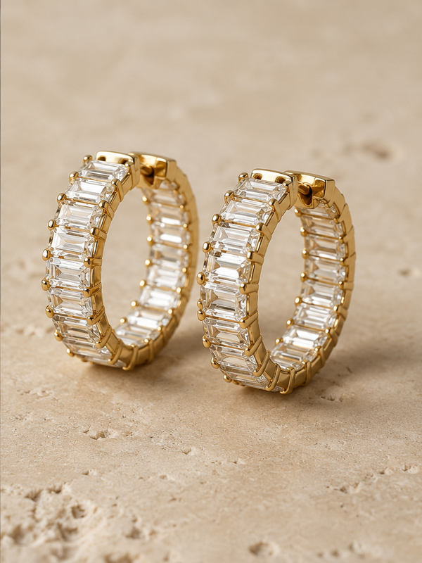 3.08 CTs Baguettes Hoops