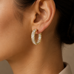 3.08 CTs Baguettes Hoops