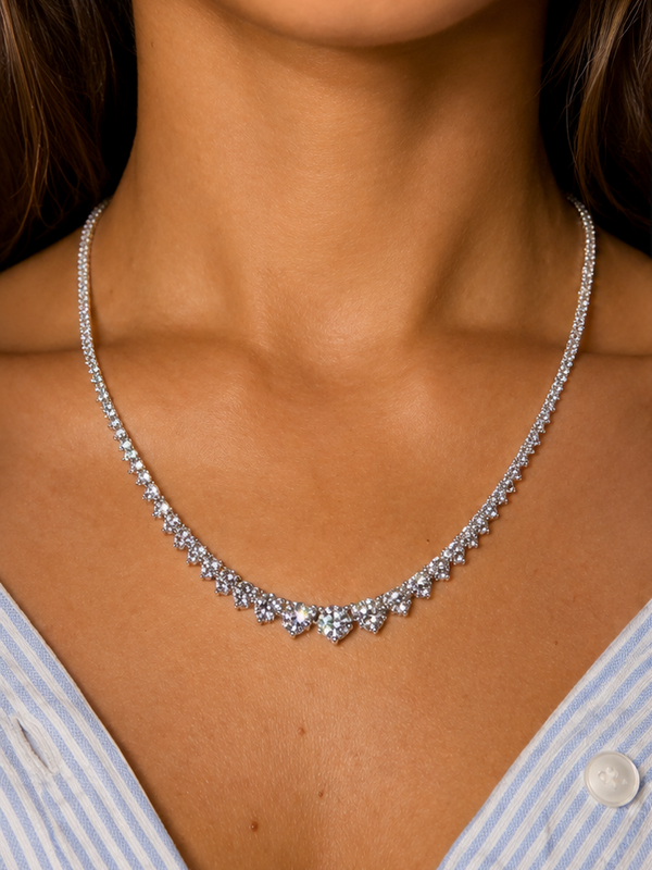 9.98 CTs Cascade Diamond Necklace