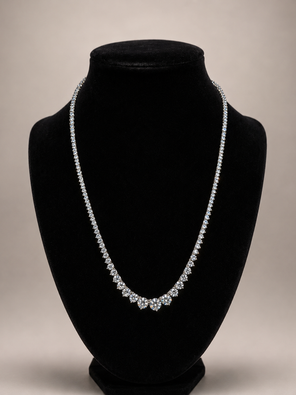 9.98 CTs Cascade Diamond Necklace