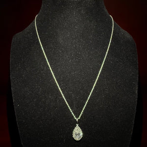 Grace Drop Pendant - White Gold