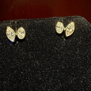 Marquise Grace Duo Earring - Yellow Gold