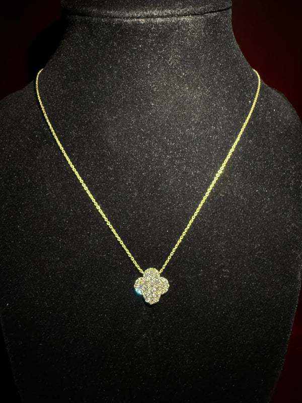 Alora Clover Cluster Pendant - Yellow Gold