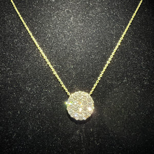 Celeste Round Cluster Pendant - Yellow Gold