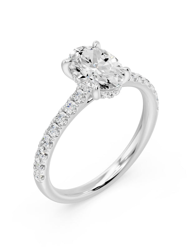 Oval with Pavé Ring - 1.94 cts