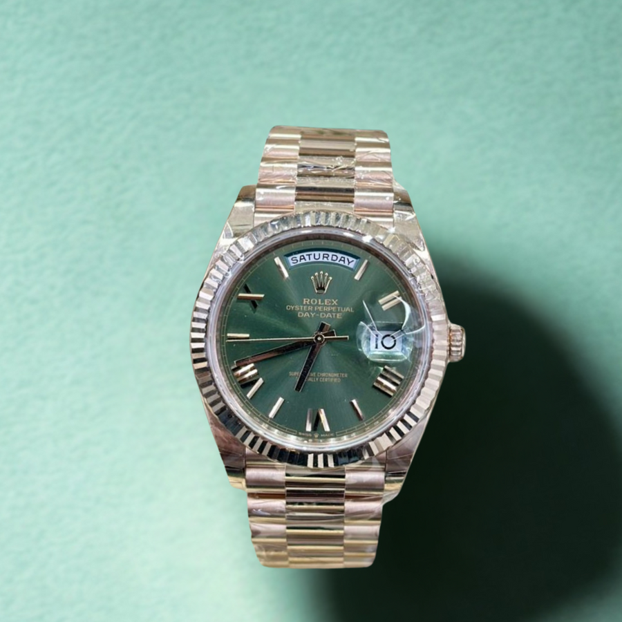 Rolex DayDate Rose Gold Olive