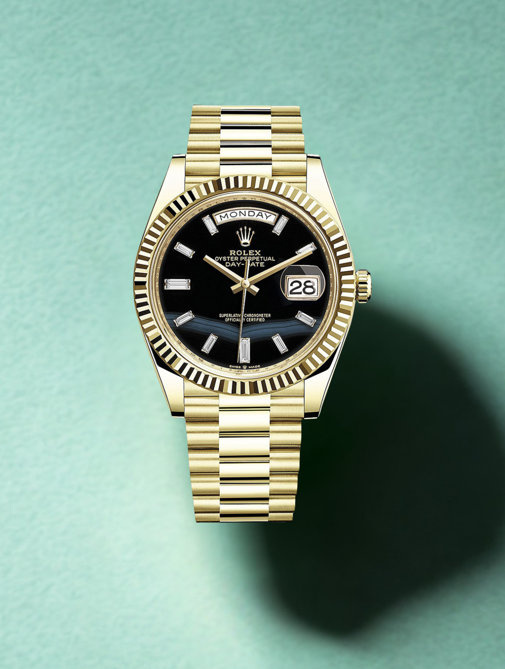 Rolex DayDate Yellow Gold Onyx Dial