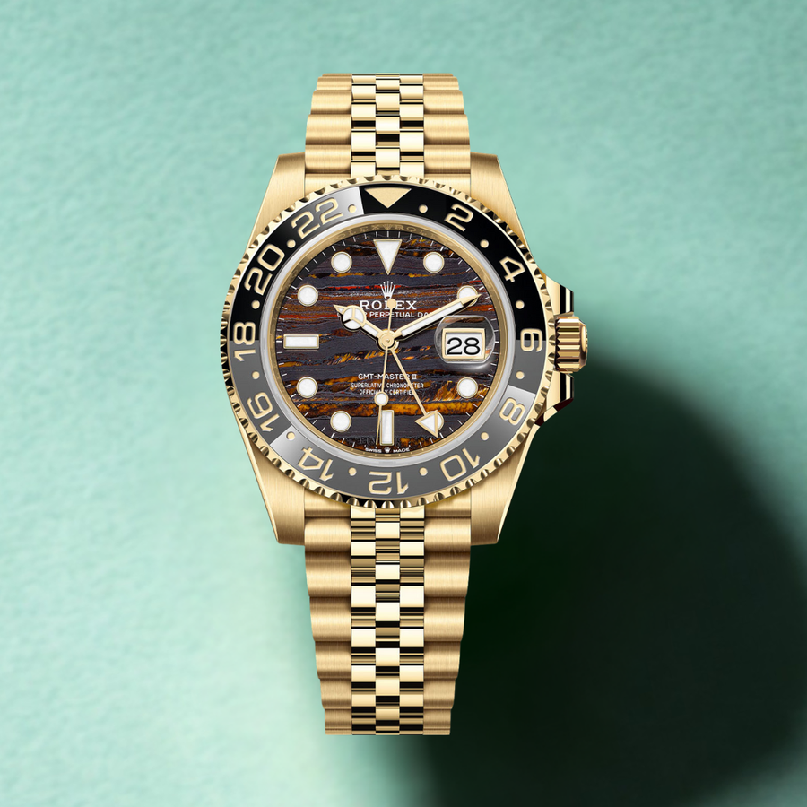 Rolex GMT Master 2 Yellow Gold Tiger Iron