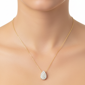Aurelia Pear Cluster Pendant - Yellow Gold