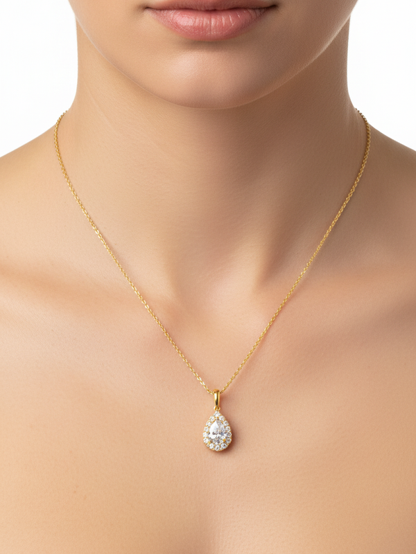 Grace Drop Pendant - Yellow Gold
