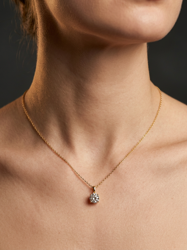 1 CTs Solitaire Pendant