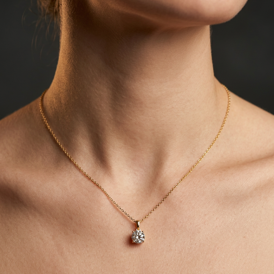 1 CTs Solitaire Pendant