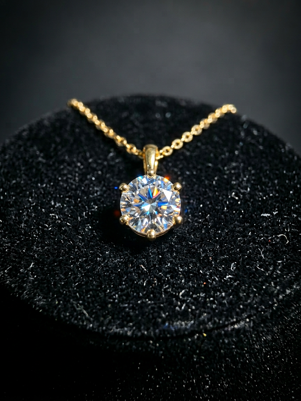 1 CTs Solitaire Pendant